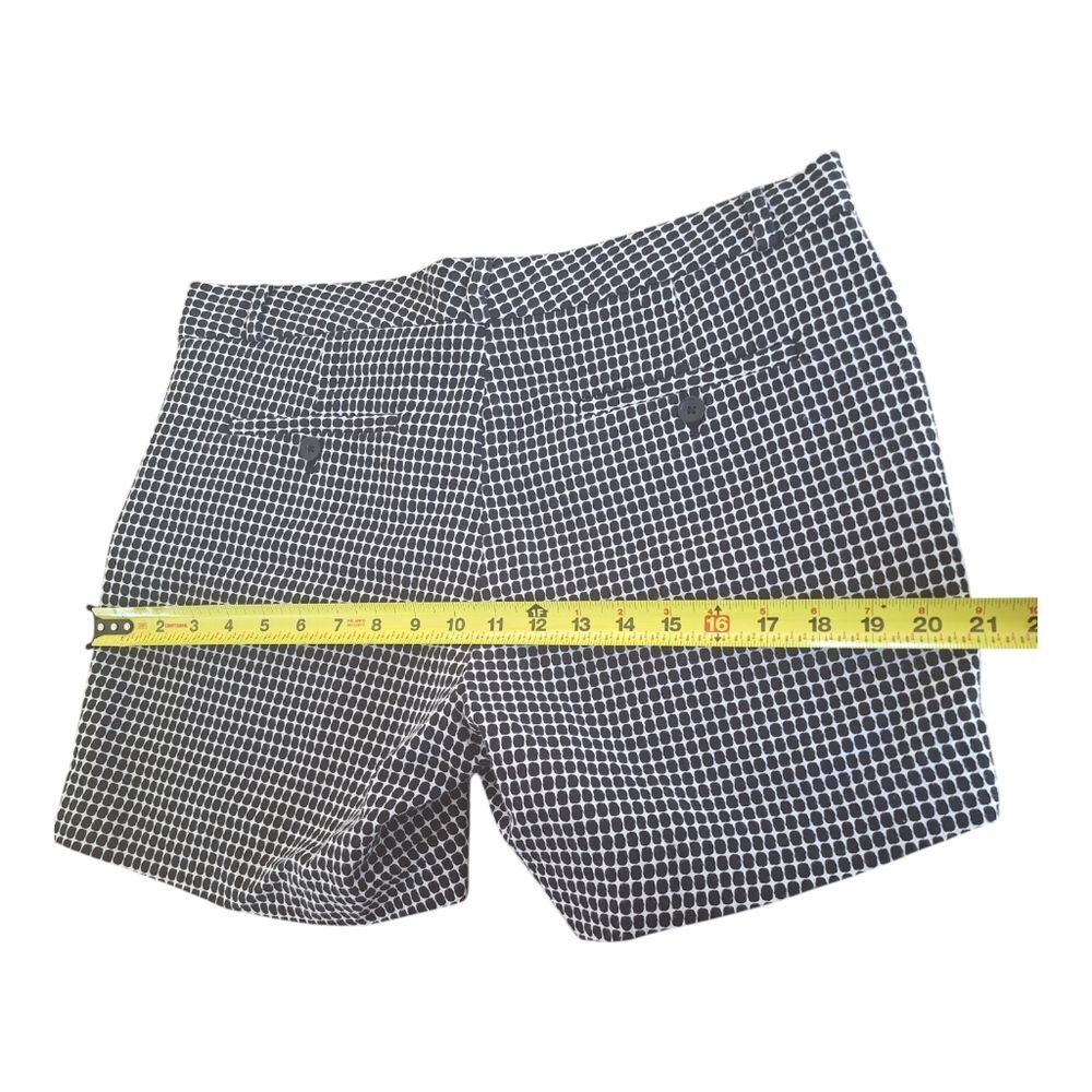 Banana Republic Tailored Jacquard Shorts size 10 Chinos 100% Cotton Black White - Picture 10 of 12
